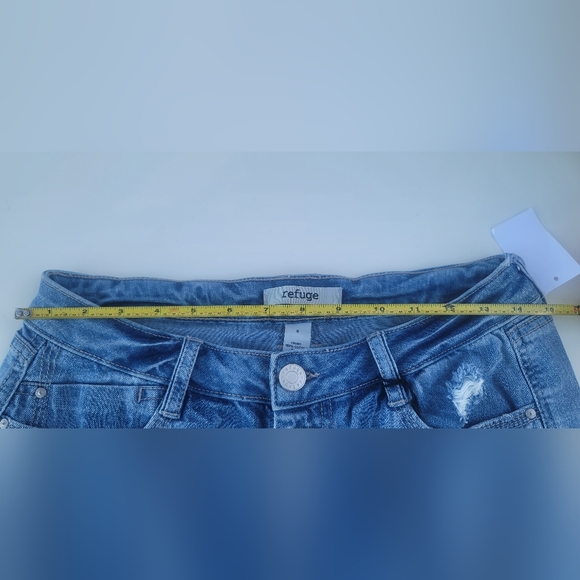 High Rise Jean Shorts Denim Cutoff Five button Refuge Charlotte Russe - Picture 8 of 9